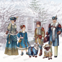 Familie Steampleton "Im Winterpark"